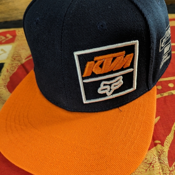 KTM FOX Racing Motocross Supercross MX Cap Gorra SXS Embroidered Baseball Hat - Picture 9 of 14